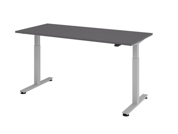Hammerbacher Sitz-Steh-Schreibtisch elektrisch 180x80cm Graphit, Arbeitshöhe 73 - 119 cm, VXMST19/G/S