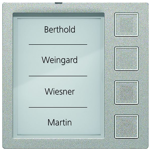 TCS Klingeltastenmodul Serie AMI mit 4 Klingeltasten, silber, AMI10914-0010