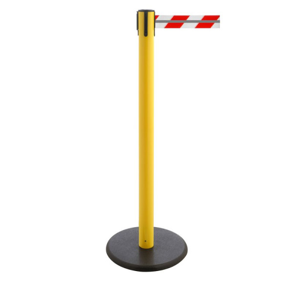 Stein HGS Personenleitsystem 'P-Line Famous Reflex' aus Kunststoff, reflektierendes Gurtband, rot/weiss mit Reflektorstreifen, 3,5 m, gelb, 65857.0011