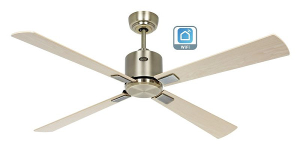 CasaFan Deckenventilator Eco Neo III 132 Messing antik-Ahorn/Buche WiFi, 944222W