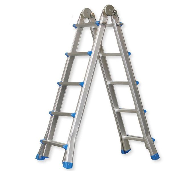 VaGo-Tools Teleskopleiter Stehleiter Mehrzweckleiter Alu Leiter Klappleiter 4 x 5, AL-XT-405_av