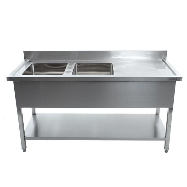 ALLPAX Edelstahl Spültisch 2 Becken 160 x 60 cm, 10022650