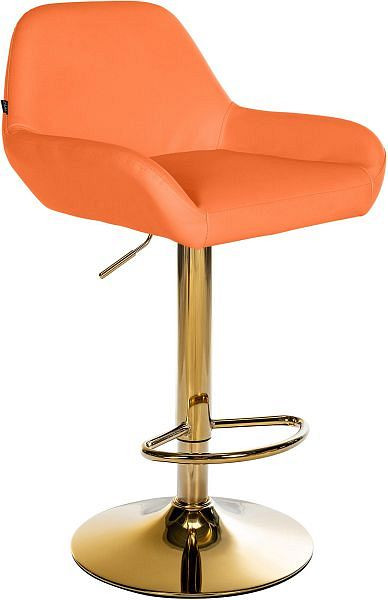 CLP Barhocker Braga Gold Kunstleder, orange, 325360