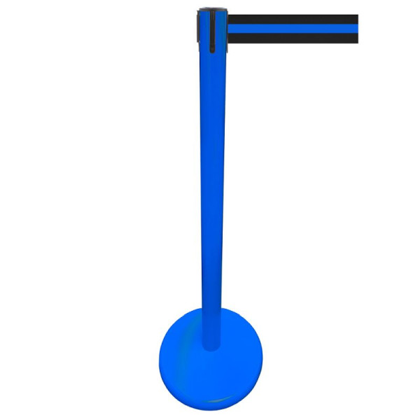 Stein HGS Personenleitsystem -P-Line Future-, Metall/ blau, schwarz/blau waagerecht (geblockt), mit Gurtendstück (Standard), 15696-0702