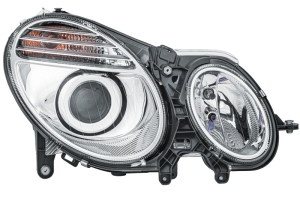 HELLA Halogen-Hauptscheinwerfer, für u.a. Mercedes-Benz E-Class (W211), CCC/ECE, für Rechtsverkehr, rechts, 1EL 009 260-081