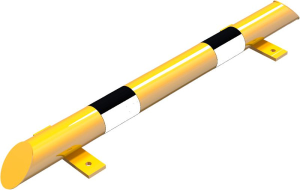 Schake Rammschutz-Balken Stahlrundrohr Ø 76 mm für Dübel Befestigung, Gesamtbreite: 1000 mm, 477_42BG