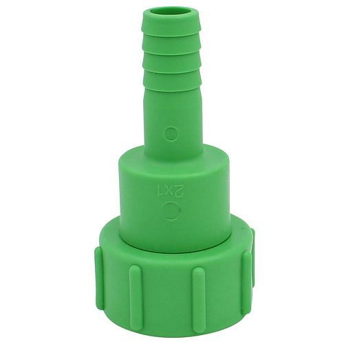 DENIOS IBC-Adapter, mit Schlauchtülle 1, mit Grobgewinde S60x6, mit Verdrehschutz, VE: 3 Stück, 311445