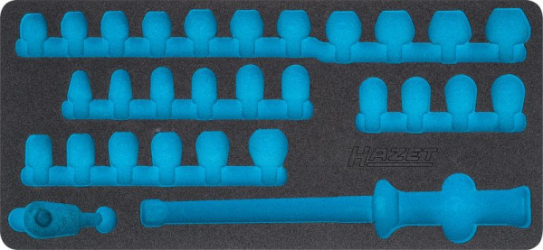 Hazet 2-Komponenten Weichschaum-Einlage, 2-Komponenten Weichschaum-Einlage leer für 6290-1 CT/29 Abmessungen / Länge: 435 mm x 205 mm, 163-420L