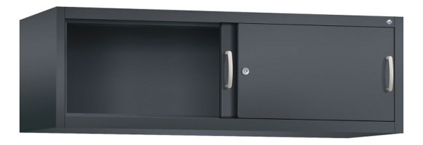 C+P Aufsatzschrank Acurado, H500xB1600xT500mm, Farbe: Schwarzgrau, Bügelgriff, 1 OH, 2154-00 S10045