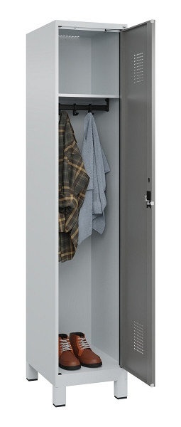 C+P Spind Evolo PLUS, mit Füßen, 1 Abteil, 1950x400x500mm, 7035/0004, Verschluss Zylinderschloss, Ablageböden 1, 049010-12 S10041
