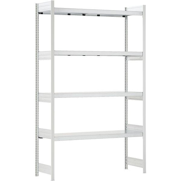 BITO Großfachregal Grundfeld Set /350kg 2499x1562x524 4 Ebenen Fachboden RAL7035, C1255-0088