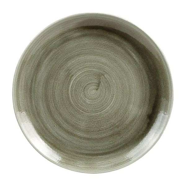 Churchill Stonecast Patina Antike, runde Coupe-Teller, Grün, 260 mm (12 Stück), HC807