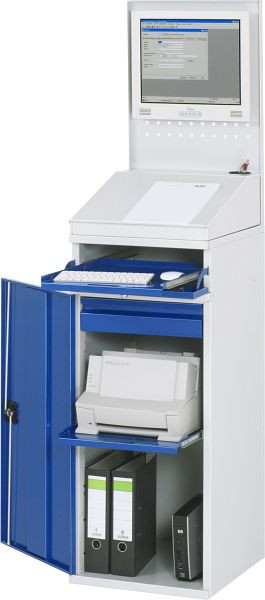 RAU Computer-Schrank - Modell 61, B450 x T520 x H1770 mm, 07-450-M61.11