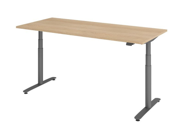 Hammerbacher Sitz-Steh-Schreibtisch elektrisch 180x80cm Eiche/Graphit, VXDLR19/E/G