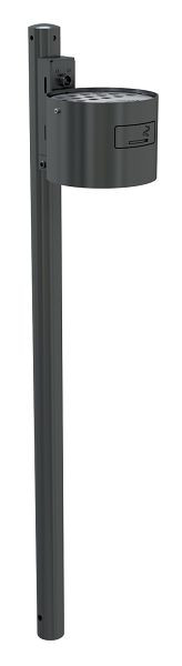 Schake Rundascher zur Wand- + Pfostenbefestigung, feuerverzinkt und beschichtet DB 703, mit Standpfosten Ø60x1300mm, 4166B