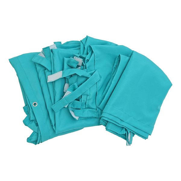 Mendler 4er-Set Seitenwand für Pergola HWC-A22, Ersatzseitenwand Pavillon, 3x3m Polyester, türkis, 75928