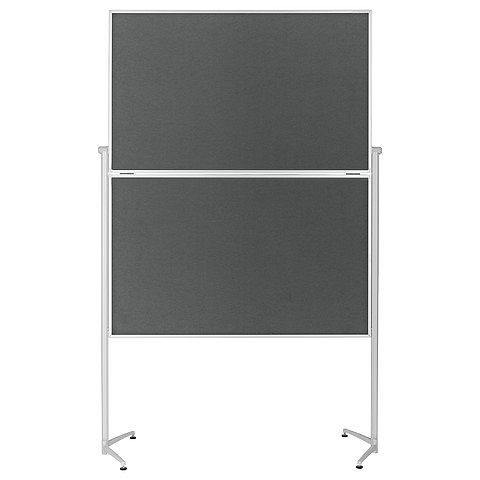 Magnetoplan Moderationstafel, klappbar, Oberfläche Filz, grau, 1151301