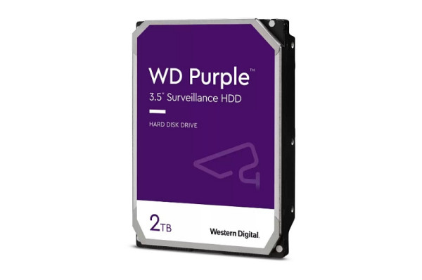 Western Digital Festplatte, 3,5", SATA 6Gb/s, 2TB, 256MB Cache, 24x7, für Videoüberwachung optimiert, WD23PURZ