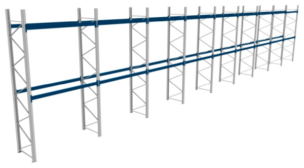 BITO Palettenregal P3 5005x1100x25500 Komplettregal, 2E, 800 RAL5010 U, 56524