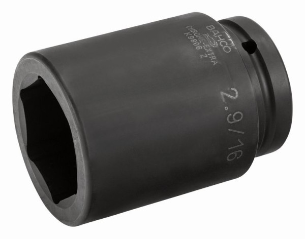 Bahco 1 1/2" Kraft-Steckschlüssel-Einsatz, 6kant, lang, SW 1 1/2", K9806Z-1.1/2