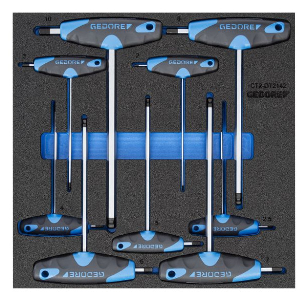 GEDORE CT-Einlage mit Sortiment, Winkelschraubendreher-Satz, CT, 2309009