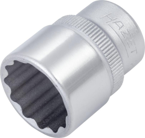 Hazet Steckschlüsseleinsatz, Doppelsechskant, Vierkant hohl 10 mm (3/8 Zoll), 17 mm, Mit Rändelung, 880Z-17