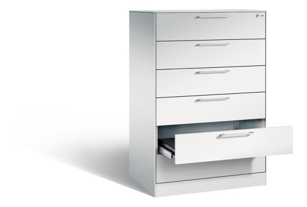C+P Karteischrank Asisto, H1310xB800xT600mm, Farbe: Lichtgrau, Bügelgriff, 146223-623 S10008