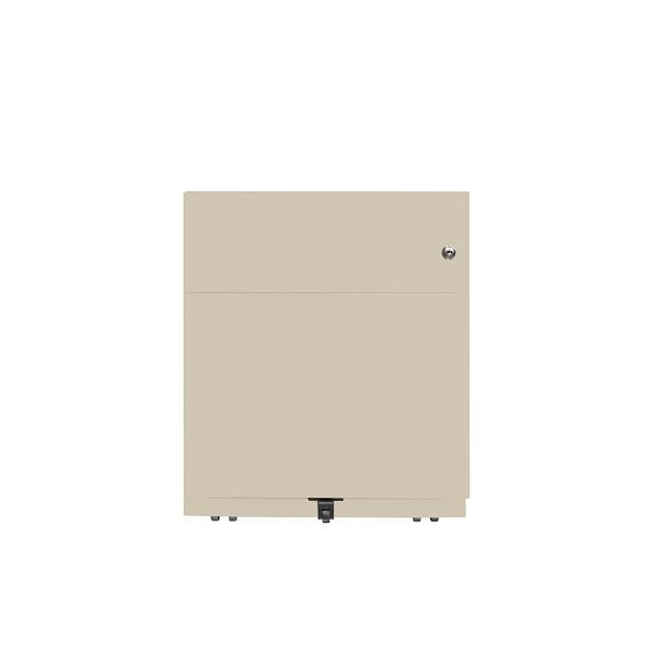 Bisley Rollcontainer Note™, 2 Schubladen, Tiefe 775 mm, Griffleiste, 643 sand, NWA79M7BF643