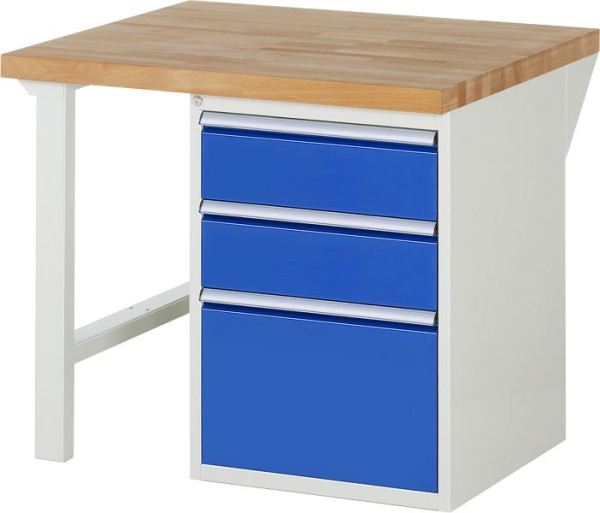 RAU Werkbank Serie 7000 - Baukasten-Bauweise, Unterbau-Container (3x Schublade), 1000x840x900 mm, 03-7507A1-109B4S.11