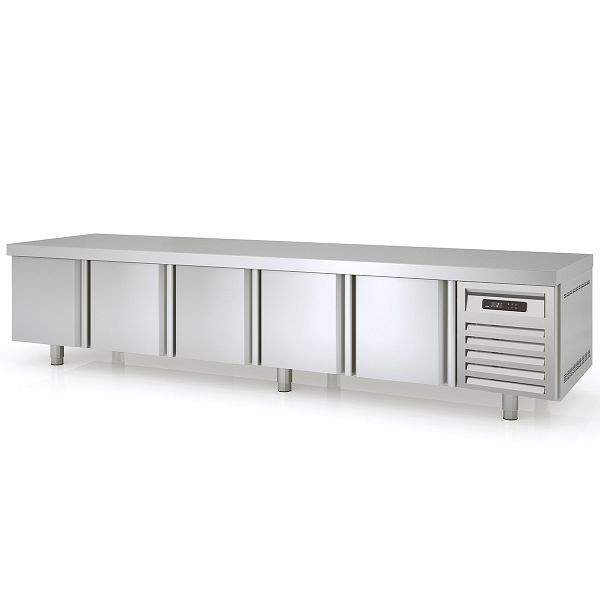 Vaiotec TOPLINE Unterbaukühltisch 700 / 5-fach GN 1/1 mit 5 Türen Breite: 2695 mm, 11573