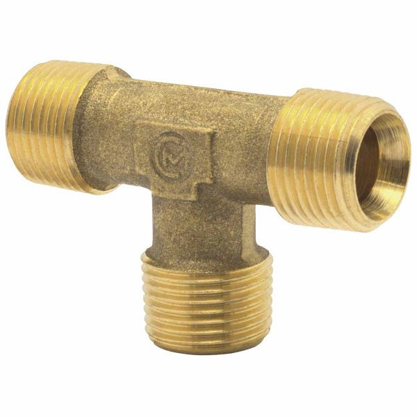 ELMAG T-Stück, Außengewinde 1/8', Messing, 46221, 9004853462214