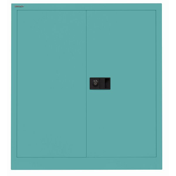 Bisley Flügeltürenschrank UNIVERSAL, 1 Fachboden für 2 Ordnerhöhen, Breite 914 mm, 659 aquamarin, E402A01659