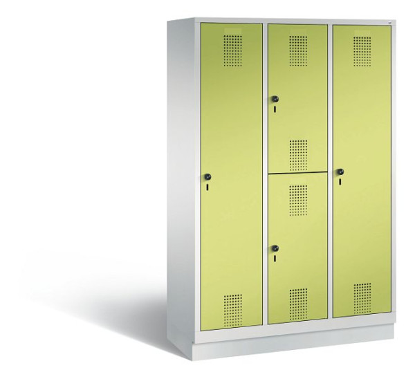 C+P Kombi-Spind Evolo, H1800xB1200xT500mm, Farbe: Lichtgrau / Viridingrün, 48620-32 S10035