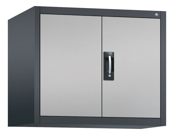 C+P Aufsatzschrank Acurado, H790xB930xT600mm, Farbe: Schwarzgrau / Weißaluminium, Muldengriff, 9295-000 S10020