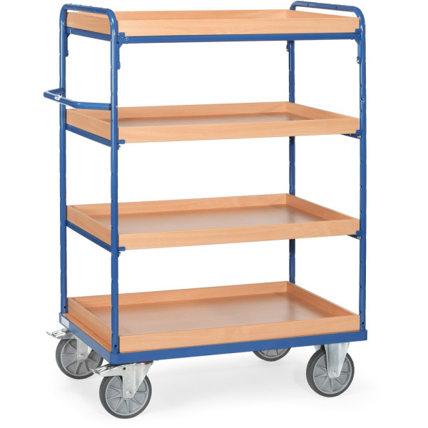 Fetra Etagenwagen, Ladefläche 850 x 500 mm, Tragkraft Etage: 120 kg, Etagenhöhen: 228, 628, 1028, 1428 mm, 8220