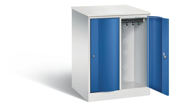 C+P XL-Schließfachschrank Resisto, H1077xB772xT640mm, Farbe: Lichtgrau / Enzianblau, 8271-273 S10050