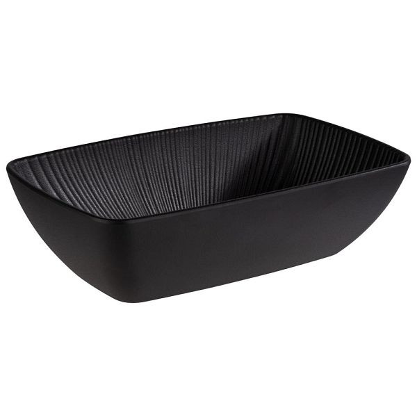 APS GN 1/4 Schale -NERO- in schwarz, 26,5 x 16,2 cm, Höhe: 7,5 cm, 1,5 Liter, 85277
