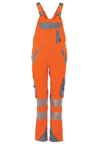 Planam Norit Warnschutz Damen Latzhose orange/zink 46, 5935046