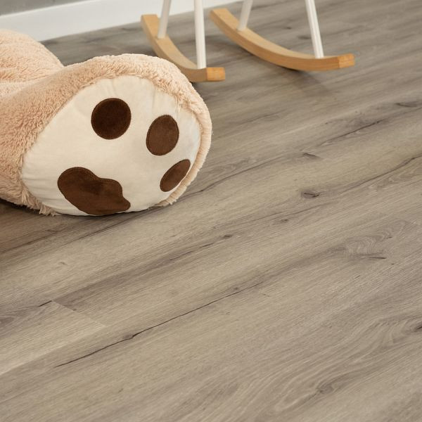 HOME DELUXE Klick-Vinylboden mit Trittschall ROMIA Grau, 40 m², 73751