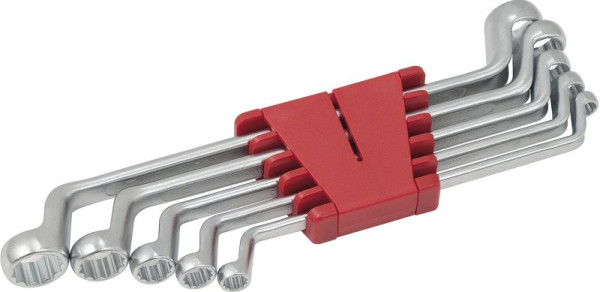 KS Tools Doppel-Ringschlüssel Satz, gekröpft, 5-teilig 8-19mm, 517.0295
