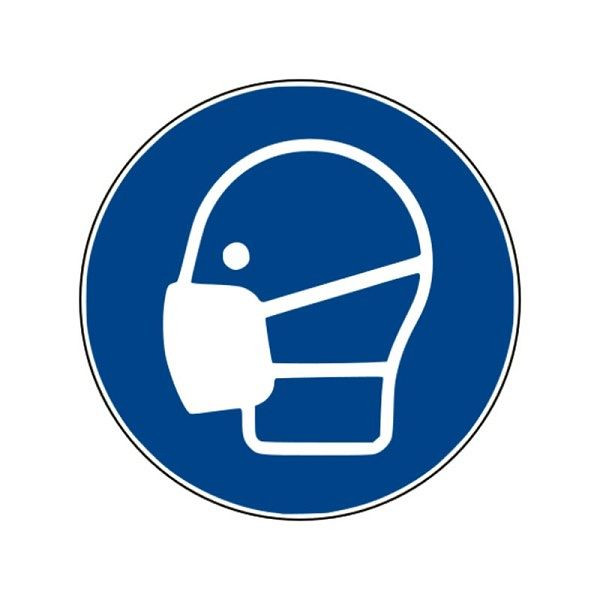WERO Gebotszeichen: Maske benutzen Ø 200mm (normal) Klebefolie ISO 7010, 20396672