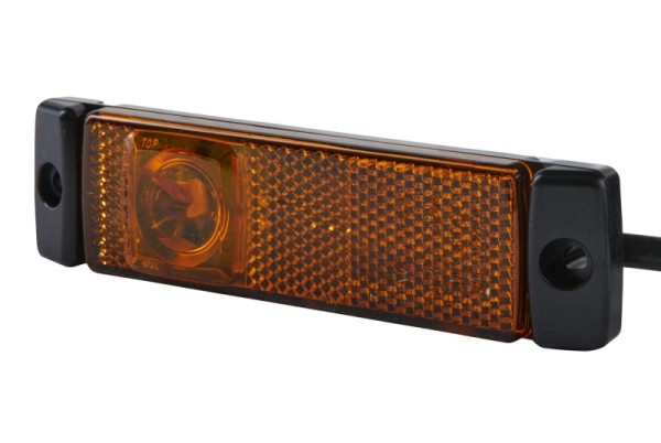 HELLA Seitenmarkierungsleuchte, LED, 24V, Schraubanschluss/Anbau, gelb, LED-Lichtfarbe: gelb, 150mm, Quick Link, 2-polig, rechts/links, 2PS 008 645-601