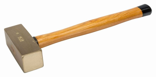 Bahco Fäustel mit Holz-Stiel, funkenfrei, Aluminiumbronze, 2 kg, NS500-2000