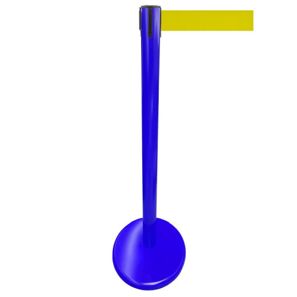 Stein HGS Personenleitsystem -P-LINE Future-, Metall/ blau, signalgelb, mit Gurtendstück (Standard), Gurtlänge: 2,3 m, 12793-1202