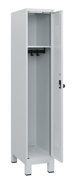 C+P Spind Evolo PLUS, Füße, 1 Abteil, 1630x300x500mm, 7035/7035, Drehriegel, 0490105-10 S10013
