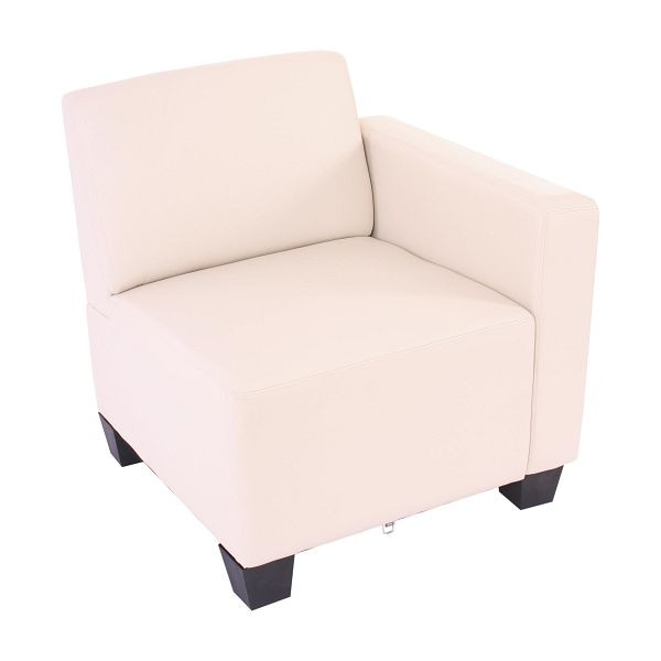 Mendler Modular Seitenteil rechts, Sessel mit Armlehne Lyon, Kunstleder, creme, 21694