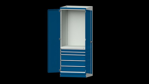 ANKE Werkbänke Basisschrank modulares Schranksystem, Serie 910 V, Modell 2410, 865 x 720 x 2200 mm, RAL 7035/5010, 631.171