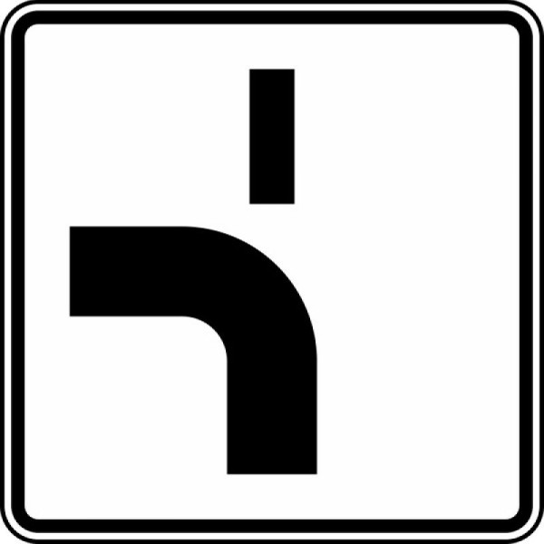 Stein HGS Verlauf der Vorfahrtstraße Nr. 1002-12, 420x420mm /RA1/Alform, 1002-12-112