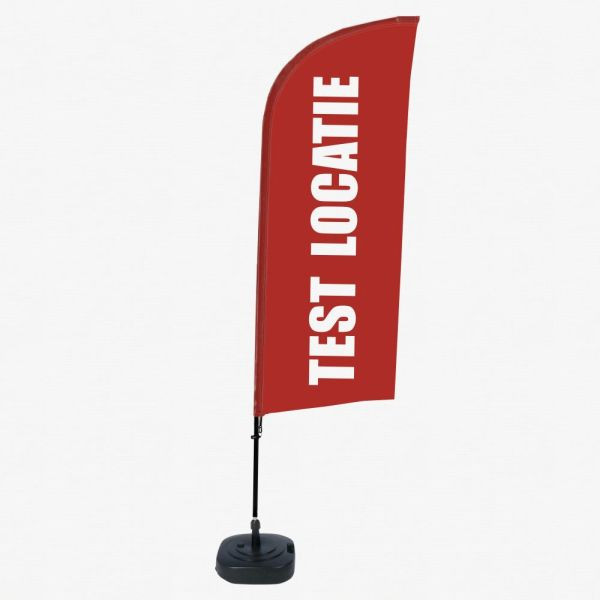 Showdown Displays Beachflag Alu Wind Komplett-Set Testzentrum Rot Niederländisch, BFAW310-WT21-I632