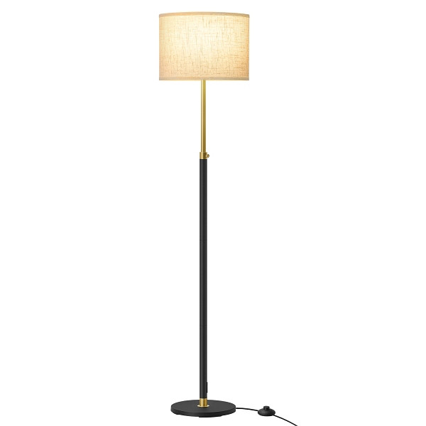 SONGMICS LED-Stehlampe, Tintenschwarz, 30x30x(140,5-171) cm, LFL002B02